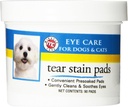 Miracle Care Fivelas Tear Pads, 90 único usar pré-encharcadas para limpar suavemente e acalmar os olhos do cão e do gato, fórmula não tensionante para melhorar as manchas de lágrimas e remover debris do olho