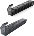2 Pack Organizador de comprimidos extra grande, Sukuos caso comprimido semanal com tampa clara, Arthritis amigável medicina Organizador para pílulas / Vitamina / óleo de peixe / suplementos, BPA livre, fácil de limpar