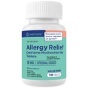 WELMATE - Alergia Alívio - Cetirizine HCl 10 mg - 24 horas anti-histamínico - Non Drowsy - Espirros - Runny Nariz - Itchy Olhos & Garganta - Interior & Exterior Alergia Alívio Comprimidos - 100 comprimidos