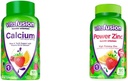 Vitafusão Vitaminas Gummy de cálcio para suporte ósseo, 100 Count & Power Zinc Gummy Vitaminas para suporte imunológico, 90 Count