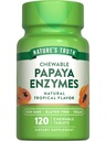 Nature's Truth Papaya Enzyme Chewable Tablets □ 120 Contagem Vegan, Non-GMO & Gluten Suplemento gratuito para Digestion