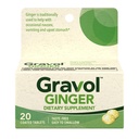 Comprimidos Gravol Ginger para Estômago e Náusea, 20ct