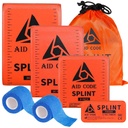 Primeiros socorros Splint 36" X 4.3", Kit de Emergency Splint para Fratura de ossos quebrados perna de braço,Ideal para esportes, Casa, Refil de primeiros socorros e animais de estimação (4 pacote combinação)