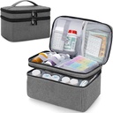 Medicina Organizador e estocagem saco vazio, caixa de primeiros socorros da família, saco organizador de frasco de pílula para medicação de emergência, suplementos ou kits médicos, saco de medicina Zippered para casa e viagem