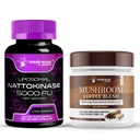 WELLNESS LABSRX Nattokinase Suplemento Cápsulas 5000 FU - Cogumelo mistura de café