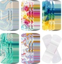 120 Pcs tecido adesivo bandagens flexíveis em massa formas e padrões variados pequenos coloridos bonito tecido bandagens com não vara Pad 3 x 1 polegadas para cortes feridas raspa mulheres (corful)