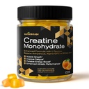 Creatina Mono-hidratada 5000mg Suplemento Gummies - com L-Taurine Betaine Anhydrous Alpha-GPC BCAA 2:1:1 - Açúcar sem glúten para homens