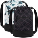 GOMOYO 2-Pack de mulheres Floral Plum Drawstring Backpack com alça ajustável do ombro, 18 x 14 x 7 polegadas, perfeito para o ginásio, viagens e durante a noite