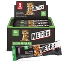 MET-Rx Big 100 barras de proteína colossal, barras de substituição de torta de maçã Crispy, 9 contagem