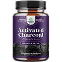 Natures Craft Ativado Charcoal Pills Detox & Cleanse - Purificando cápsulas de coco com 1200 mg por serviço para Bloating Relief - Suplemento Active Detox para Body & Gut Health -180 Contagem