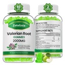 2 Pacote de pastilhas de raiz Valeriana orgânicas, Suplemento de ervas para relaxamento e apoio ao humor, Pastilhas de dormir sem melatonina para adultos, Vegan, Não-GMO, Apple Sabor, 120 contagem
