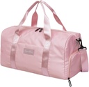 Bolsa de Ginásio para Mulheres com Compartimento de Sapatos e Pocket Molhado pequeno Duffle de Gym leve durável com Citação Motivacional e Designs Gráficos
