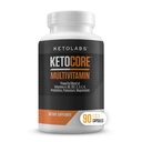 Ketocore Keto Vitaminas Keto Multivitamin para homens e mulheres Keto Suplementos & Suplementos de dieta Carnívoro, Keto Friendly Multivitamin, sem Keto Flu, rico em magnésio e potássio, 90 cápsulas