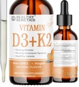 Vitamina Líquida D3 K2 Plus Vitamina K2 MK-7 5000UI Vitamina D Liquid Drops Ossos Imune Saúde do Coração
