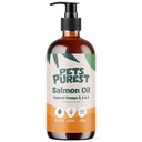Animais de estimação Puro óleo de salmão para cães, gatos, cavalos, furões e animais de estimação - 32 Fl Oz 100% Puro Grau Alimentar Premium - Natural Omega 3, 6 & 9 Suplemento - Promove revestimento, pele, articulação e saúde cerebral