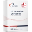 Designs para saúde D-Mannose com mastigadores de cranberry - UT mastigações intensivas para mulheres + homens, Urinary Tract Support Suplemento com extrato de cranberry - Natural sabor laranja - Vegan (30 Tablets)