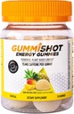 GummiShot Energy Gummies, 1125 mg de mastigação de cafeína com base em plantas por garrafa, impulsionadores de energia de longa duração, tropicais (15ct)