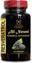 ResveraTROL Extract - Boosters Imune sem glúten, Boosters Imune de ação rápida, impulsionador de energia natural, suporte de energia e metabolismo, suporte imunológico e energético - 1 garrafa 60 cápsulas