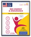 Red Energy & Endurance Patch - Energia Natural - EUA Made - 30 Patches