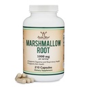 Cápsulas de raiz de Marshmallow (210 contagem, 1.000 mg por serviço) Alta em mucilagem para apoiar o reparo respiratório, da pele e do intestino (Vegan seguro, sem glúten) por madeira dupla