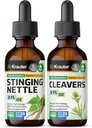 BIO KRAUTER Stinging Nettle Tintura 2 Fl. Oz. & Cleavers Tintura 2 Fl. Oz.