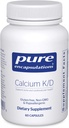 Encapsulamentos Puros Cálcio K/D Suplemento para Força Óssea, Sistema Imune, Colón e Saúde Cardiovascular* □ 60 Cápsulas