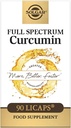 Solgar Full Spectrum Curcumin - 90 LiCaps - Absorção Superior - Cérebro, Joint & Imune Health - Não-GMO, Vegan, Gluten Free, Dairy Free - 90 Servings
