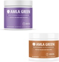 Amla Powder & Green Tea Superfood Supplement, Apoio antioxidante, Feito com elderberries (90 porções) & Pumpkin Spice (30 porções), Orgânico, Vegan