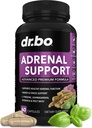 Suporte Adrenal Suplemento Gerente de Cortisol - Suplementos de Fadiga Adrenal para Mulheres e Homens com Adaptogen Natural Ashwagandha Holy Basil Rhodiola L Tyrosine Complexo Fadiga Cortisol Saúde - 60 comprimidos