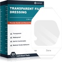 Vestido transparente de filme 2,36" x 2,75", 100 embalagens impermeável bandagem adesivo patches, Patches de capa de ferida para chuveiro pós-cirúrgico, IV escudo, Tattoo Aftercare Bandage
