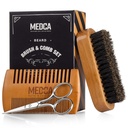 Barba de madeira e conjunto de pente para homens - perfeito para cabelos de barba cabeça e bigodes masculinos Grooming Kit para estilingue, aplicar óleos de barba e bálsamos para melhor cuidado do cabelo crescimento e impressionante saúde do cabelo