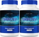 Laboratórios TurboTest comprimidos dietéticos para homens, cápsulas TurboTest para corpo mais saudável, TurboTest fórmula de força máxima, TurboTest Advanced Supplement Reviews (120 cápsulas) (Pacote de 2)