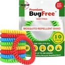 Pulseiras Repelentes Mosquito (10 Pack) Pulseiras Repelentes Mosquito para Adultos e Crianças - Premium DEET-Free Bands - 10 Bandas Multicolor - Individualmente Envolto
