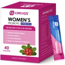 OMOGS Mulheres Probiótico, 120-biliões de UFC, 18 Strains, com 3 Prebióticos e Extrato de Cranberry, Ajuda para Imune Booster, Saúde Digestiva, Gut Saúde e Saúde Vaginal