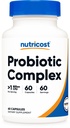 Complexo Probiótico de Nutricosto (> 1 bilhão de UFC) 60 Cápsulas - Sem Glúten, Não-GMO