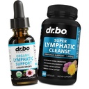 Drenagem Linfática Suplementos Drenagens & Comprimidos - Suporte Linfográfico Orgânico Drops Liquid Cleanse Cápsulas com Echinacea, Ginger, Dandelion, Red Root Supplement Lymph Node Detox Cleanse System Drenagem