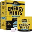 Viter Energy Caffeine Mints 80mg Força Extra - 90 Peças Cafeinadas com vitaminas B. Açúcar livre Vegan Breath Mint. Energizar Nootropic Focus Booster para alerta rápido (Flavor de Inverno, 30 Pack)