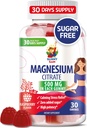 Gummies de magnésio para crianças e adultos - 500mg - Calm Magnesium Chews - Suplemento mastigável de citrato de magnésio para suporte de humor e músculo