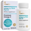 Xtendlife Omega 3 DHA Fish Oil - 1100mg com 700mg DHA e 300mg EPA - Omega 3 6 9 Suplemento para Coração e Cérebro - 1 Mês de Fornecimento (60 Contagem)