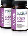 Melhor vida ervas Ultimate Bladder feminino suporte e suplemento de controle para incontinência, vazamento e bexiga hiperativa - 2 garrafas