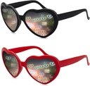 2 Pacote de Óculos de Difração em Forma de Coração para Mulheres, Efeito de Coração Óculos de Sol são perfeitos para Valentines Dia Acessórios, Festa Rave, Festa de Casamento, Noite Musical, Fireworks Shows.