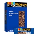 KINK Protein Snack Bar, Porca de Chocolate Escuro, Lanches Saudáveis, Sem Glúten, 12g de proteína vegetal, 12 contagem
