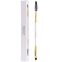 Docolor Sobrancelha escova Duo Sobrancelha Spoolie Professional Angled Eye Brow Brush Perfeito para Forro e Shaping Brows, Spoolie para Brows ou Lashes Branco