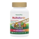 Naturezas Plus Animal Desfile Fonte de vida Ouro Multivitamina mastigável infantil - Cereja variada, laranja & sabores de uva - 60 Comprimidos mastigáveis - Vegetariano, sem glúten - 30 Servimentos