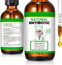 Antibióticos 60ML para gatos, Suplemento de Antibióticos Gato Premium, Multivitamina de Gatos, Antibiótico Natural para Gatos, Antibiótico de Gato, Antibióticos de Gatos Suporta Imune & Cats Alergia Relief-2 Fl Oz
