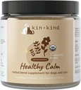 kin+kind Suplemento saudável calma para cães e gatos - Vet Fórmula Natural Formulado com Camomila Orgânica, Tomilho, Pomace de maçã, Ginger e Coconut- Made in USA - 4 oz (Médio)