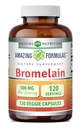Fórmulas surpreendentes Suplemento de bromelaína 500 Mg Por Servindo Cápsulas Veggie Não-GMO Sem glúten Made in USA Ideal para Vegetarianos (1 Pack □ 120 Count)