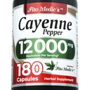 FITO MEDIC'S Lab □ Cayenne Pepper Cápsulas Orgânicas □ Cayenne Pepper Extract 600 mg 20:1 por 3-Capsule Servindo □ 180 Cápsulas
