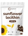 Micro Ingredientes Lecitina de girassol 1.600mg por serviço, 300 Softgels ; Fonte sustentávelmente cultivada, prensada a frio, rica em Fosfatidyl Choline ; Suplemento de lactação ;