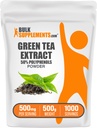 BulkSuplements.comgreen Tea Extract Powder - 50% Polyfenóis Supplement, EGCG Supplements - Gluten Free, 500mg por serviço, 500g (1.1 lbs) (Pacote de 1)